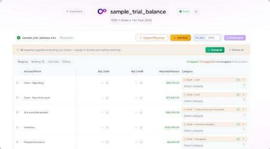 LedgerIQ mapping interface